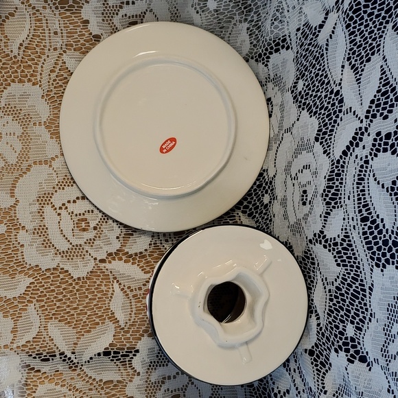 Snowman Candle Shade/Topper & plate, fits small-medium jar candles NEW - Picture 5 of 9